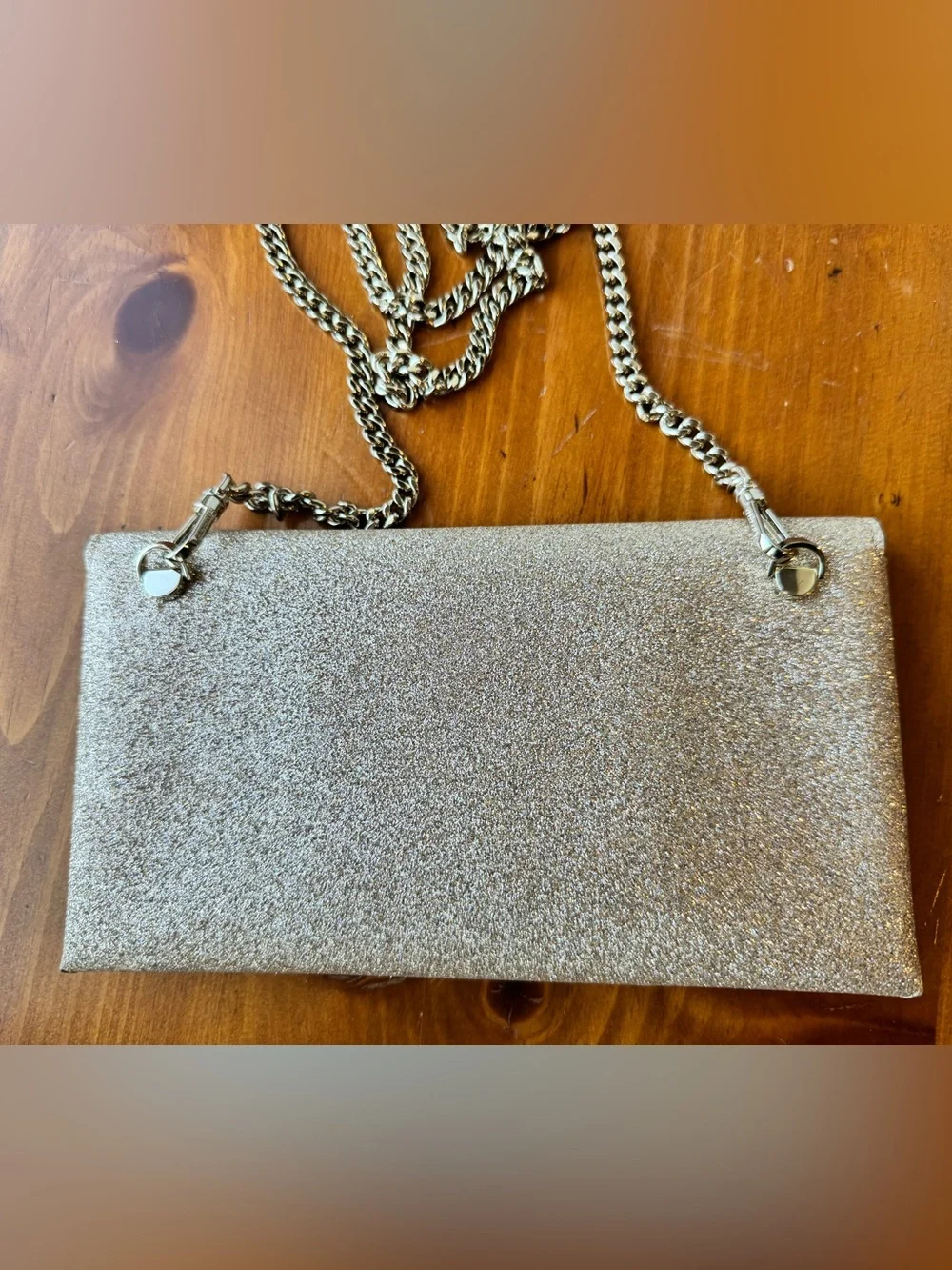 kate spade metallic glitter envelope clutch and card holder in gold